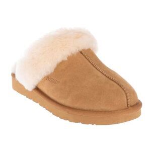 EverAu Womens/Ladies Raven Cow Suede Slippers / Chestnut